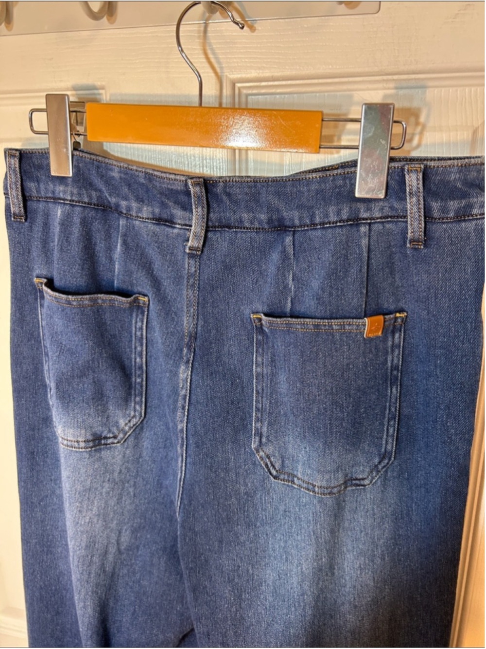 Halara Wide Leg High-Rise Women Jeans - Dark Blue size large 03009737 pull on - Picture 6 of 6